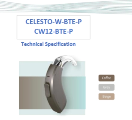 Behind the ear hearing aids  CELESTO-BTE-P (CW12-BTE-P)